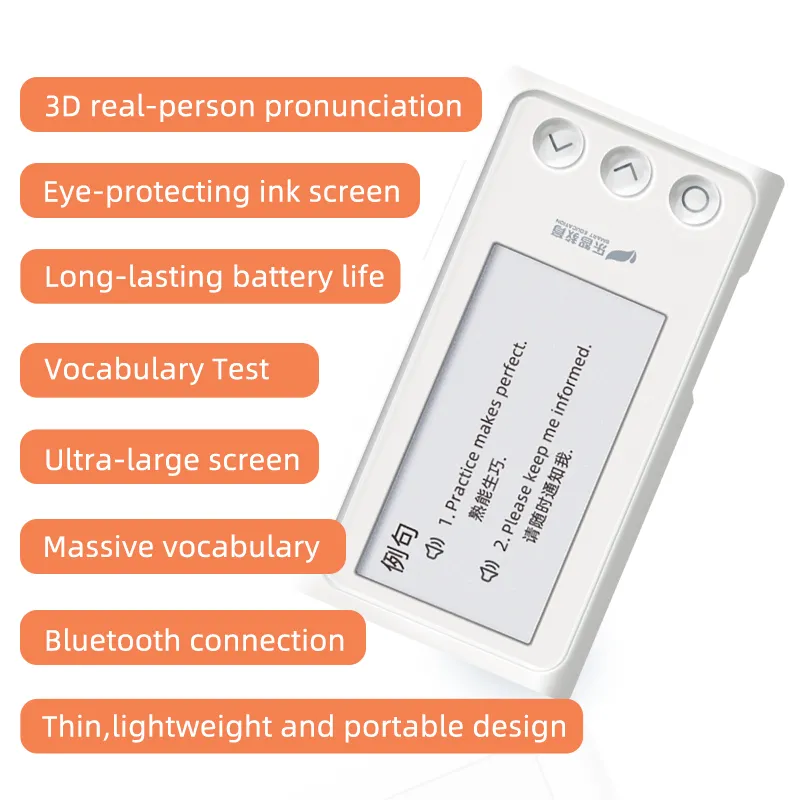 Electronic ink screen word cards